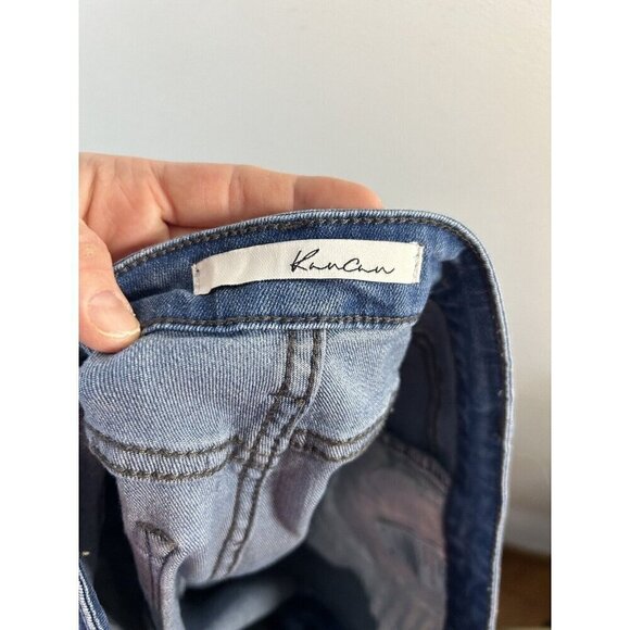 Kancan Distressed Medium Wash Blue Casual Denim Jean Skirt Size 3/25 - Picture 9 of 10